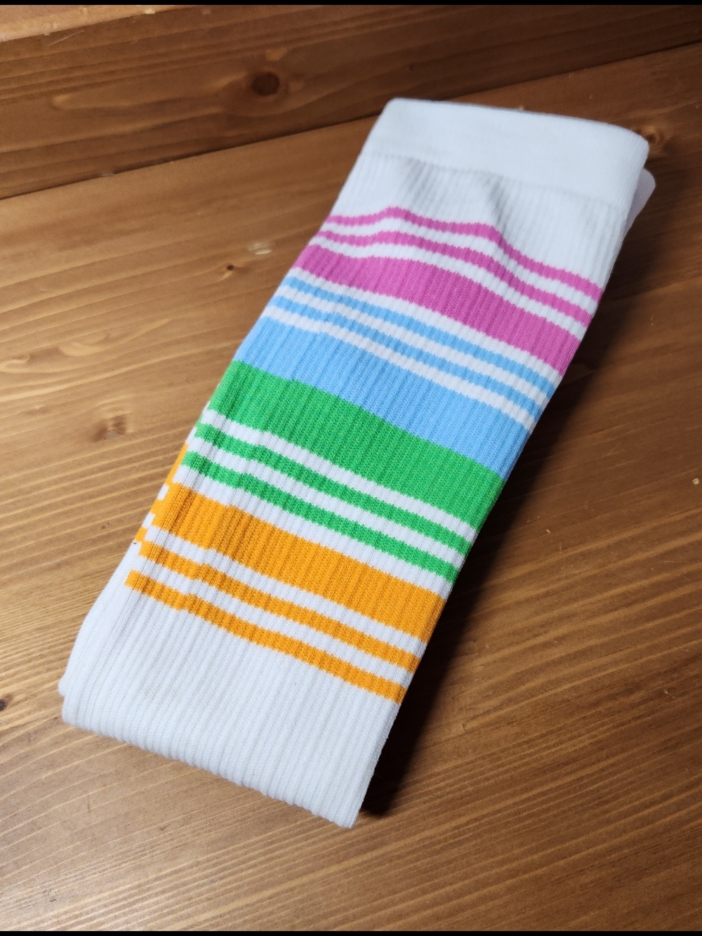 Pro Compression Muti-color Socks Pink, Blue, Green Orange Stripe Socks Sz SM/MD